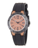41mm Diagono Magnesium Watch, Coral/Black