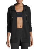 Halo Hooded Zip-Up Sweatshirt, Black