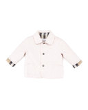 Check-Lined Quilted Jacket, Ice Pink, 6-18 Months 