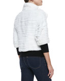 High-Collar Layered Fur Coat
