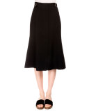 High-Waist Trumpet Skirt, Black