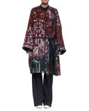 Long-Sleeve Blanket Coat, Multi Colors