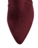 Jemina Suede Over-the-Knee Boot, Oxblood