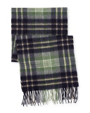 Arran Tartan Cashmere Muffler Scarf, Glentanner