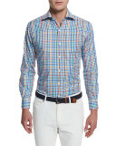 National Pinwheel Plaid Long-Sleeve Sport Shirt
