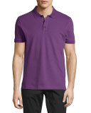 Piqué Polo Shirt, Purple