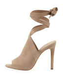 Evelyn Suede Wrap-&-Tie Sandal