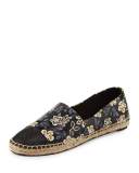 Colorblock Cap-Toe Espadrille Flat, Multi