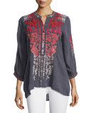 Blooming Ombre Embroidered Blouse 