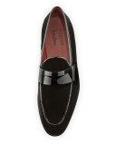 Velvet Formal Penny Loafer, Black