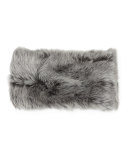 Toscana Fur Snood w/ Knit Lining, Gray