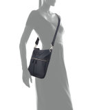 Le Foulonné Flat Crossbody Bag, Navy