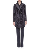 Reversible Shearling Fur Coat, Starling