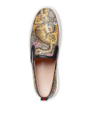 Dublin Bengal-Print Skate Sneaker, Tan