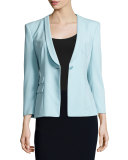 Double-Pocket One-Button Jacket, Black