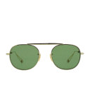 Van Buren M 49 Aviator Sunglasses, Gold/Green