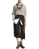 Turtleneck Cropped Sweater, Sea Salt