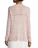 Foil-Print Sweater, Dusty Rose 
