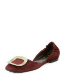 Ballerine Chips d'Orsay Flat, Burgundy