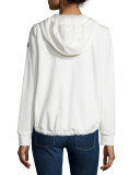 Maglia Hooded Knit Puffer-Front Cardigan, White