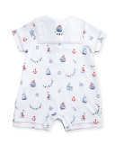 Seven Seas Pima Sailor Shortall, Blue/White, Size 3-24 Months
