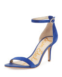 Patti Suede Naked Sandal, Blue