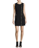 Annelisa Sleeveless Asymmetric Two-Zip Dress 