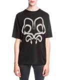 Twin Serpents Graphic T-Shirt, Black