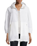 Maquereau Hooded Zip-Front Parka Jacket