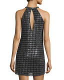 Sansa Nailhead Halter Dress