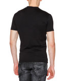 Graphic-Print Short-Sleeve Jersey Tee, Black