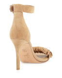 Pippi Suede Fringe Sandal, Buff