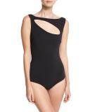 Perseide Cutout One-Piece Swimsuit, Black