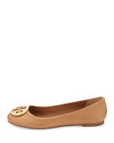 Reva Leather Ballerina Flat, Tan