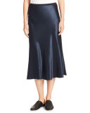 Satin Bias-Cut Slip Skirt