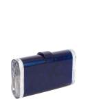 Lara Acrylic Ice Clutch Bag, Blue