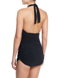 Yvonne Shirred Halter Swimdress, Available in DD cup