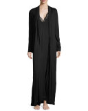 Charisma Lace-Trimmed Nightgown, Black