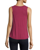 Sky Above Me Logo Muscle Tank Top, Red