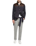 Boucle Two-Button Sport Coat, Navy
