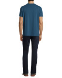 Slub Crewneck T-Shirt, Prussian Blue