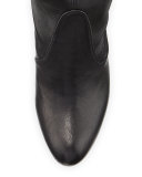 Highland Leather Over-The-Knee Boot, Nero