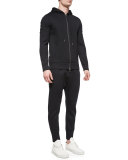 Basic Fleece Track Pants, Black