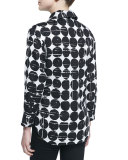 Poplin Polka-Dot Print Dress Shirt