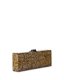 Flavia Confetti Acrylic Clutch Bag, Golden