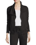 Molly Double-Knit Fleece-Lined Jacket, Black