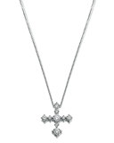 Essentials 18K White Gold Cross Pendant Necklace with Diamonds