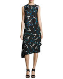 Scottie Mikado Sleeveless Top, Balestra Black