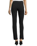 Silk Twill Straight-Leg Jeans 