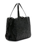 Liara Laser-Cut Butterfly Tote Bag, Black
